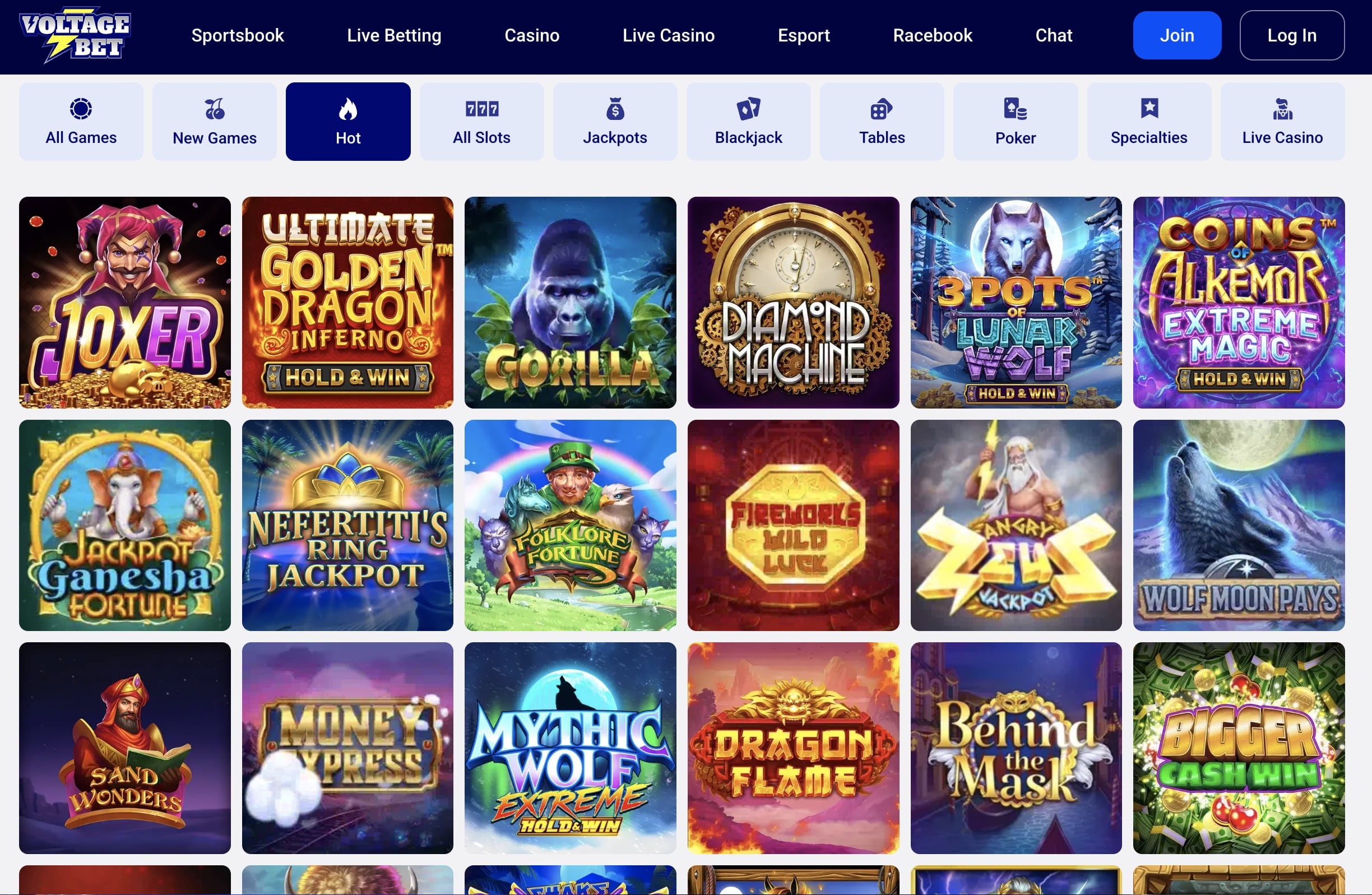 Voltage Bet Casino Hot Slots